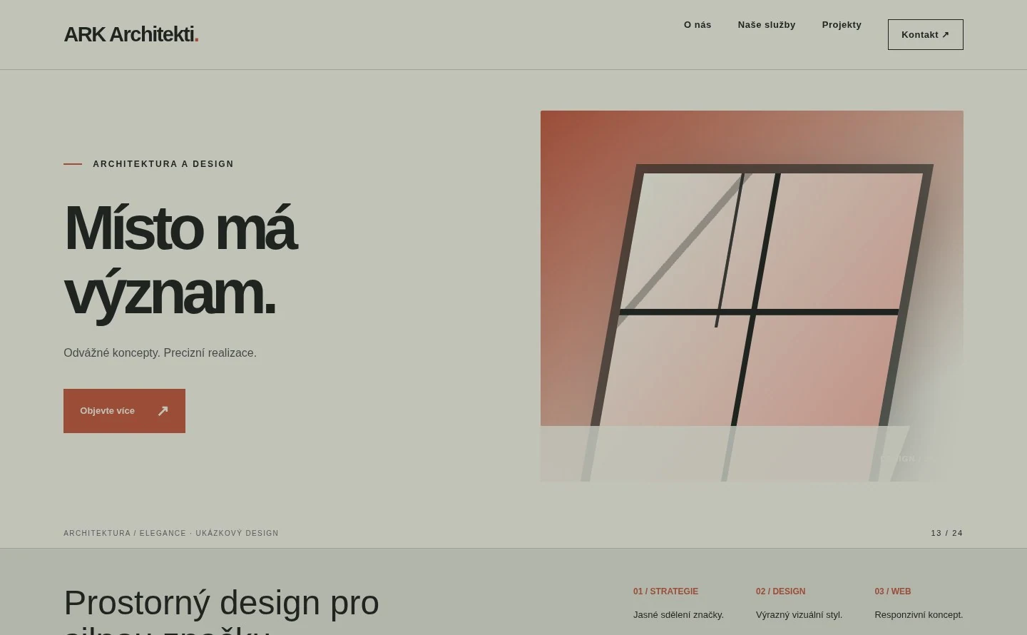 Vizuální ukázka Architektonické studio